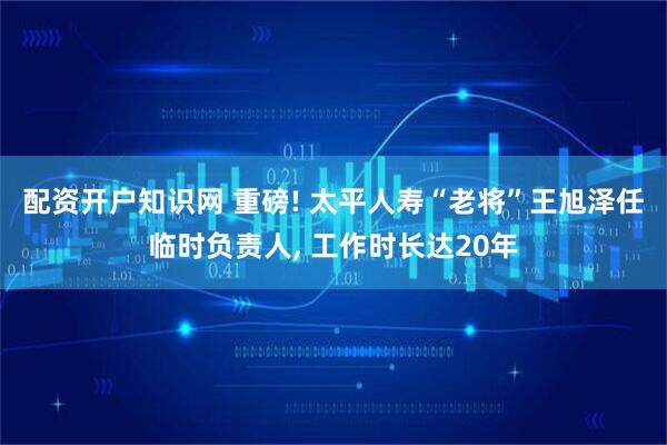 配资开户知识网 重磅! 太平人寿“老将”王旭泽任临时负责人, 工作时长达20年